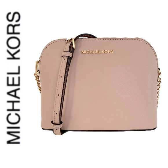 Michael Kors Handbags - NWT authentic MK leather Cindy Dome crossbody fawn